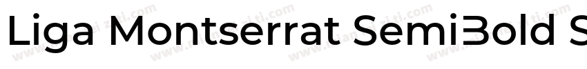 Liga Montserrat SemiBold SemiBold字体转换